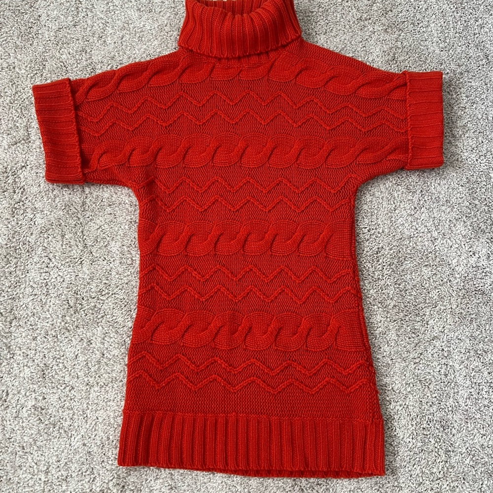 NWOT Planet Gold orange Turtleneck with pattern - Picture 2 of 5